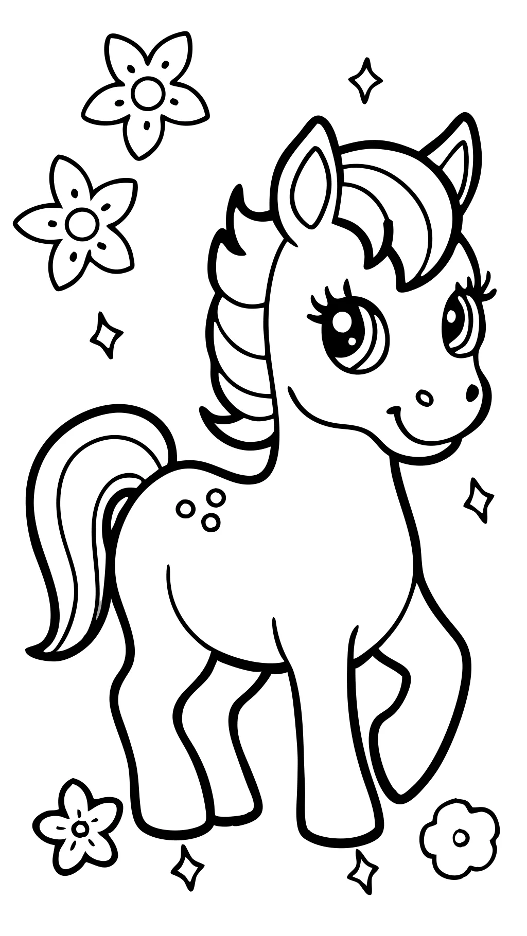 coloriages de chevaux mignons